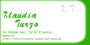 klaudia turzo business card