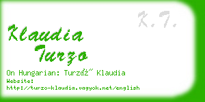 klaudia turzo business card